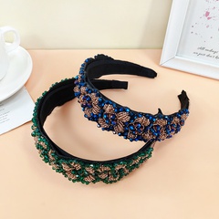 Mode Kristall Woven Haarnadel Breite Version Reis-Förmigen Perlen Saiten Weibliche Stirnband