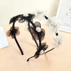 Fashion Retro Flower Simple Pearl Petal Hair Accessories Headband