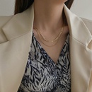 Zwei schicht ige einfache und modische NK kubanische Ketten kette im koreanischen Stil weibliche europische und amerikanische leichte Luxus temperament se und coole WindSchlsselbein kette Halskettepicture13
