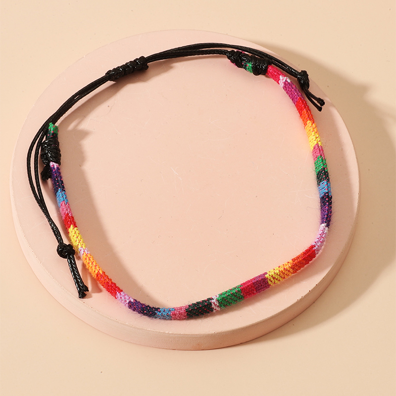 Mode Ornament Einfache Handmade Perlen Woven Regenbogen Armbandpicture3