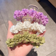 Fashion Summer Solid Color Flowers Claw Large Female Updo Hair Clip