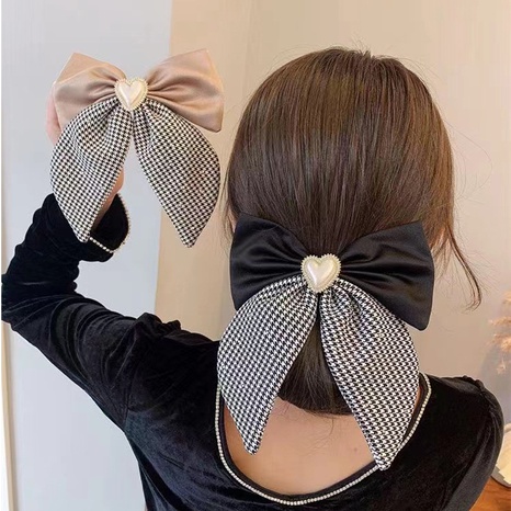 Fashion Sweet Big Hairpin Bow Hair Accessories Ponytail Clip Women's discount tags