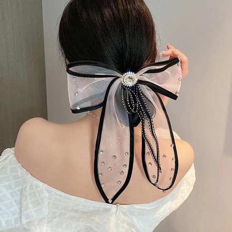 Nuevos accesorios para el cabello de Clip para mujer con lazo de gran tamaño a la moda's discount tags