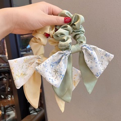2022 New Floral Bow Streamer Hair Tie Rope Hair Band