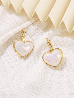 fashion Mermaid Heart Pearl shaped Retro Personality  Earrings