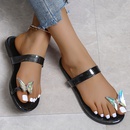 Sandalias planas de mariposa de gran tamao de verano de moda para mujer Zapatillas de playa de diamantes de imitacinpicture10