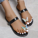 Sandalias planas de mariposa de gran tamao de verano de moda para mujer Zapatillas de playa de diamantes de imitacinpicture9