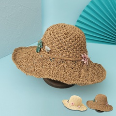 Fashion Wide Brim Sunshade Breathable Handmade Straw Hat