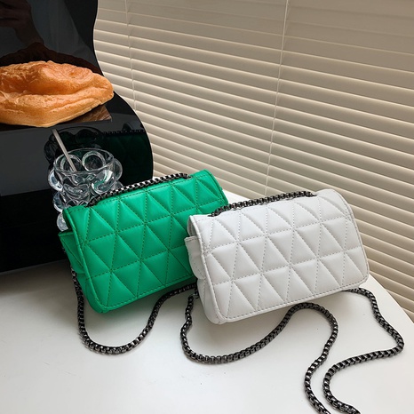 Nuevo bolso cuadrado pequeño bandolera informal pequeño con cadena a cuadros para mujer a la moda's discount tags