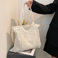 Retro New Multi-Pocket Canvas Large Capacity Commuter Shoulder Tote Bag