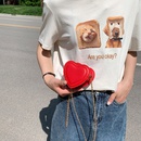 Vintage Chain Student Heart Shape Bag Female New Fashion Summer Shoulder Messenger Bagpicture9