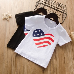 Children Boys Summer New Heart Shape Printed Solid Color ShortSleeved Casual Tshirtpicture9