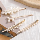 Femmes Mode Doux Gomtrique Fleurs Alliage Cheveux Accessoires Perles Incrustes Perle artificielle Pince  Cheveux 1 ensemblepicture7