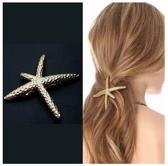 Fashion Creative  Starfish Shape Alloy Barrettes 2022 Summer Beach Hair Accessories