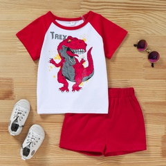Enfants de Garçons D'été Court Occasionnel-À manches longues Rouge
Dinosaure Imprimé Shorts Costume