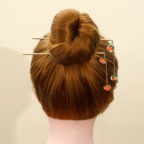 Fashion persimmon Tassel Hairpin Simple Metal Hair Clasp's discount tags