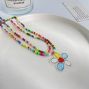 Neue stil einfache Bunte Perlen DoppelSchicht Schmetterling Anhnger Halskettepicture10