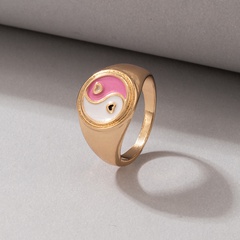 Mode Neue Zubehör Rosa und Weiß Acht-Diagramm-Geformt Legierung Ring