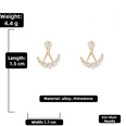 925 Silver Needle Cute and Compact Rhinestone Star and Moon Stud Earring European and American Ins Fashion Temperament a Pair of Earrings Dual Purpose Femalepicture18
