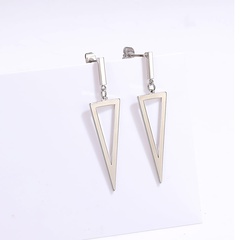 Mode Einfache Dreieck Galvani 18K Platin Kupfer Ohrringe