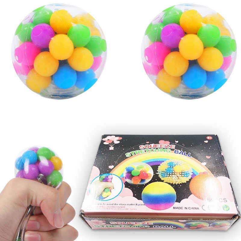 Stress Relief Regenbogen Quetschen Spielzeug Reduktion Spielzeug Squeeze Ball