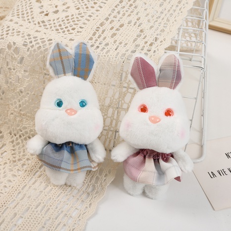 Cute Creative blue pink Pendant Plush rabbit doll Keychain's discount tags