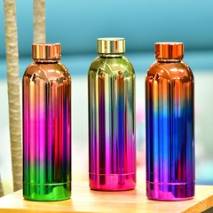2022 nueva moda Arco Iris gradiente Color acero inoxidable taza de vacío
