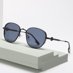 Fashion Oval Frame Sun-Resistant Female Wholesale UV Protection Men's Sunglasses