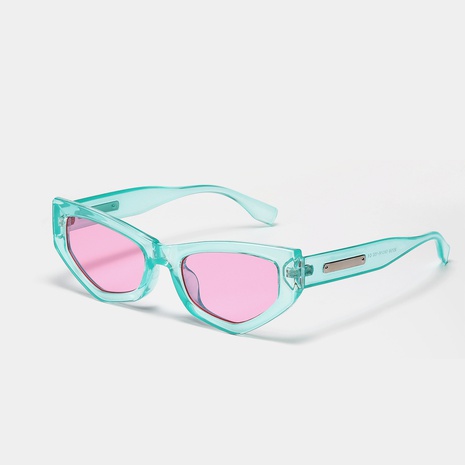 Neue Mode Cat Eye Brille frauen und männer Große Gesicht Metall Sonnenbrille's discount tags