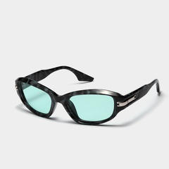 Mode Neue Einfache Niet Konkaven Geometrische Form Sonnenbrille