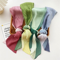 Mode Farbverlauf Lange Plissee Dekoration Schal für Frauen 10*130
