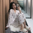 Solid Color Pajamas Womens Thin Lace TwoPiece Set LongSleevepicture25