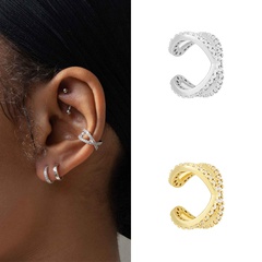 fashion new style cross copper inlaid zircon Ear Clip Single