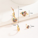 new style heart shape inlaid color rhinestone alloy pendant earrings setpicture8