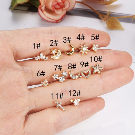 Exaggerated Geometric Metal Simple Stud Earrings's discount tags