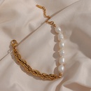 2022 neue Mode Natrliche Swasser Perle Frauen Edelstahl Halskette Armband Setpicture16