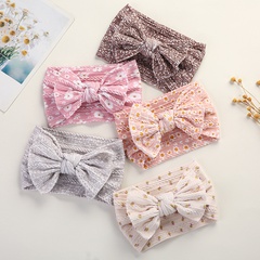 Kid'S Cute Fashion Sweet Flower Bow Knot Nylon Hair Accessories Printing Hair Band