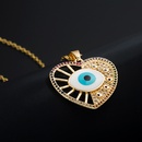Fashion Oil Dripping Devils Eye Pendant Plated Real Gold Inlaid Color Zirconium Copper Necklacepicture7