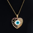 Fashion Oil Dripping Devils Eye Pendant Plated Real Gold Inlaid Color Zirconium Copper Necklacepicture11