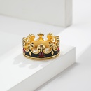 Mode Diamant Intarsien Crown Vintage Grohandel mnner Edelstahl Ringpicture8