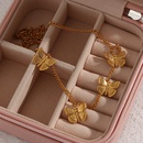 Fashion Einfache frauen Schmetterling Anhnger Edelstahl Halskette Armband Ornamentpicture8