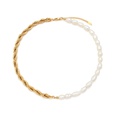 2022 neue Mode Natrliche Swasser Perle Frauen Edelstahl Halskette Armband Setpicture19