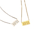 Mode Einfache 18K Goldberzogene Buchstaben Box Zahlen Edelstahl Halskettepicture12
