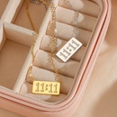 Mode Einfache 18K Goldberzogene Buchstaben Box Zahlen Edelstahl Halskettepicture15