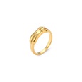 Mode Einfache Geometrische berzogene 18K Gold Edelstahl Ringpicture14