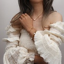 Pulsera de acero inoxidable de tres perlas con cadena de eslabones de Cuba para mujer de moda al por mayorpicture13