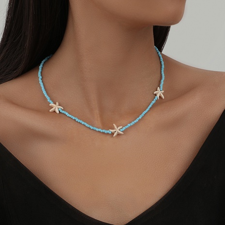 Casual Stil Mode Perle Seestern form Böhmischen Halskette's discount tags