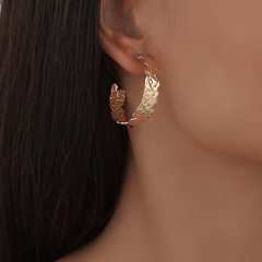 new simple Geometric irregular golden 
 silvery alloy earrings