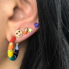 2022 neue Mode Böhmischen Stil Candy Farbe Unregelmäßigen Geometrische Ohrringe