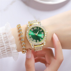 Fashion Rhinestone Roman Scale Starry Diamonds QUARTZ Alloy Bracelet Watch